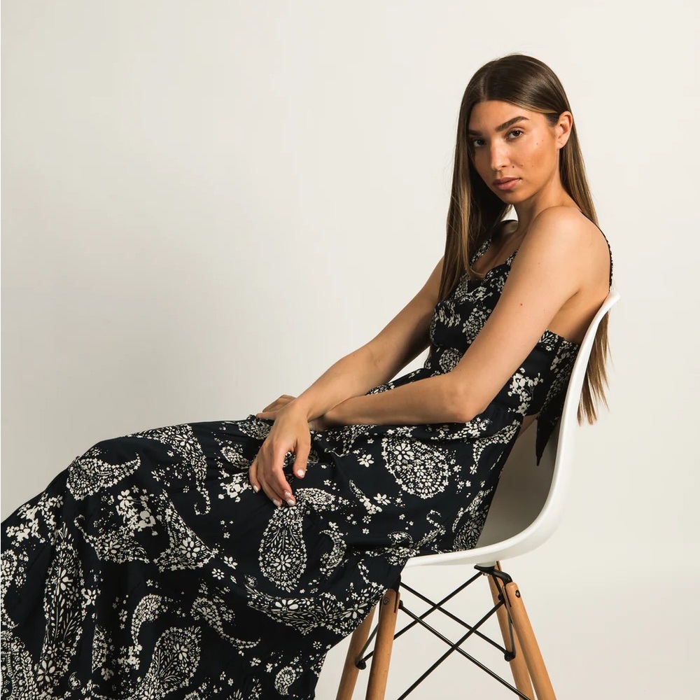 Temptations Black and White Strapless Sundress
